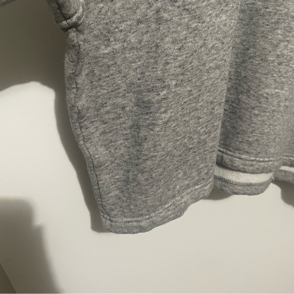 MADEWELL MWL Heathered Grey Cropped Henley Raglan Sweatshirt L - Picture 5 of 7